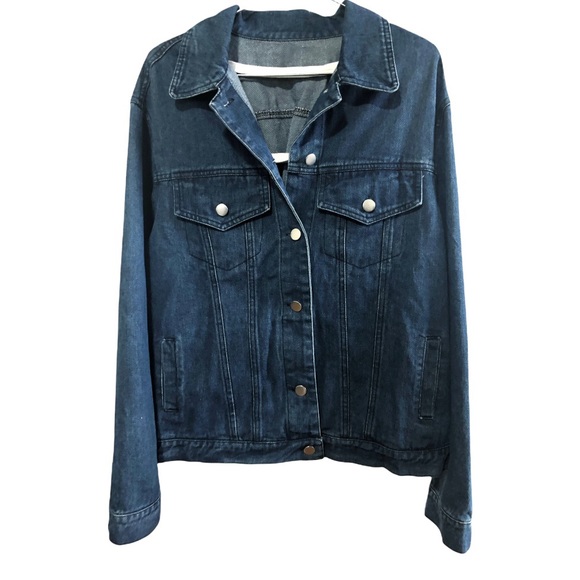 NEW Oversized Denim Lace Cross Back Jacket - Picture 5 of 9